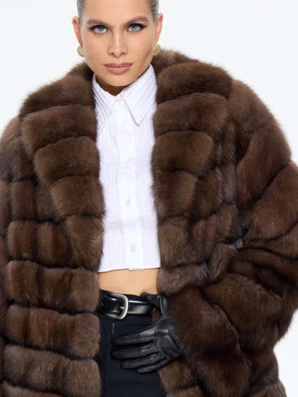 Женская шуба из меха соболя Л611-289, натуральная, размер 46, артикул 64870-2
