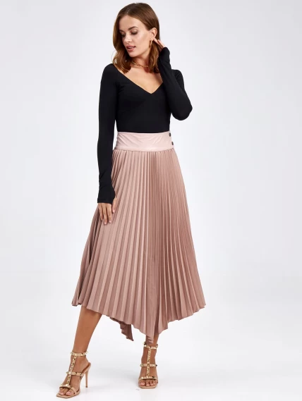 Женские кожаная юбка из экокожи 4878433, розовая, размер 50, артикул 85840-3