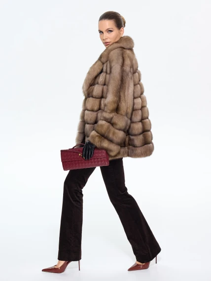 Женская шуба из меха соболя Л611-354, натуральная, размер 50, артикул 64930-1