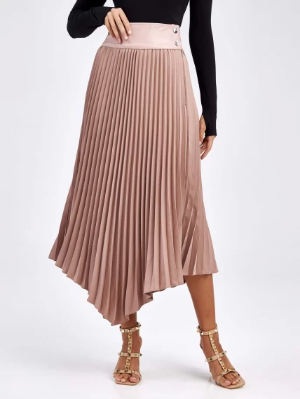 Женские кожаная юбка из экокожи 4878433, розовая, размер 50, артикул 85840-1