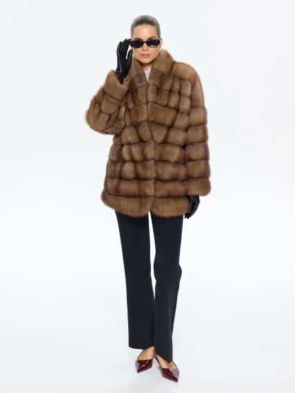 Женская шуба из меха куницы Л511-317, натуральная, размер 46, артикул 64880-0