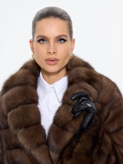 Женская шуба из меха соболя Л611-289, натуральная, размер 46, артикул 64870-6