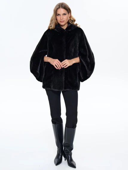 Черная норковая шуба BRASCHI 6883.H1, размер 40, артикул 34420-1