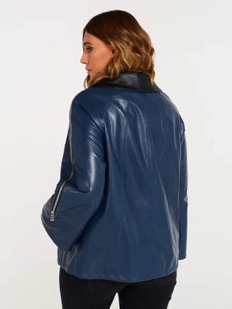 Кожаная женская куртка оверсайз 385-1