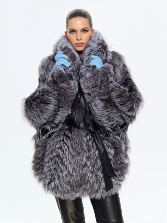 Женская короткая шуба из меха лиса Л1010 - 21-0