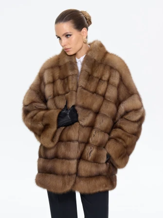 Женская шуба из меха куницы Л511-317-0