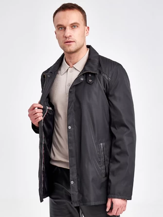 Мужская текстильная куртка с кожаными отделками 07209-1