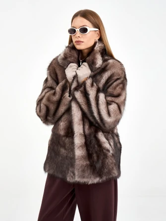 Короткая женская дубленка 2072-1