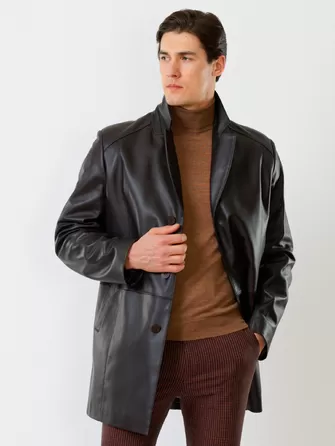 Кожаный пиджак удлиненный мужской 541-0