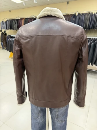 Короткая мужская дубленка премиум класса 565мех-1