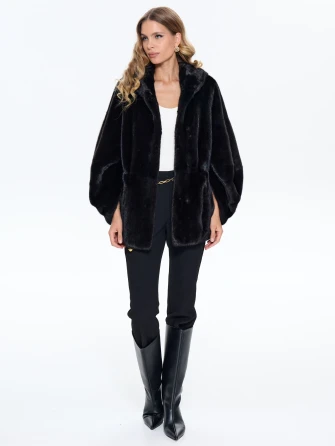 Черная норковая шуба BRASCHI 6883.H1-1