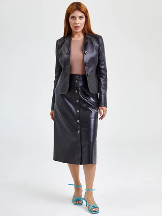 Черная кожаная юбка 08-0